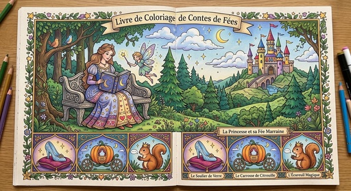 Livre coloriage conte
